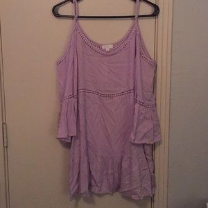 Lilac Cold Shoulder Top